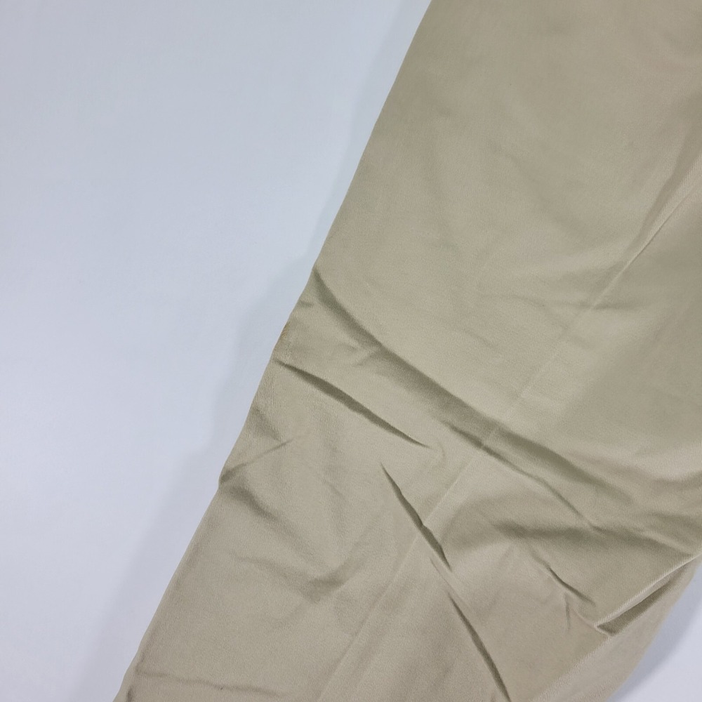 Perry Ellis Men's Khaki Pants Flat Front Beige Cotton Twill Size 38 x 32 NEW - Picture 10 of 11